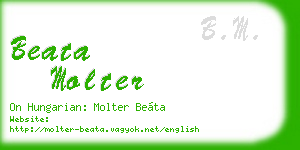 beata molter business card
